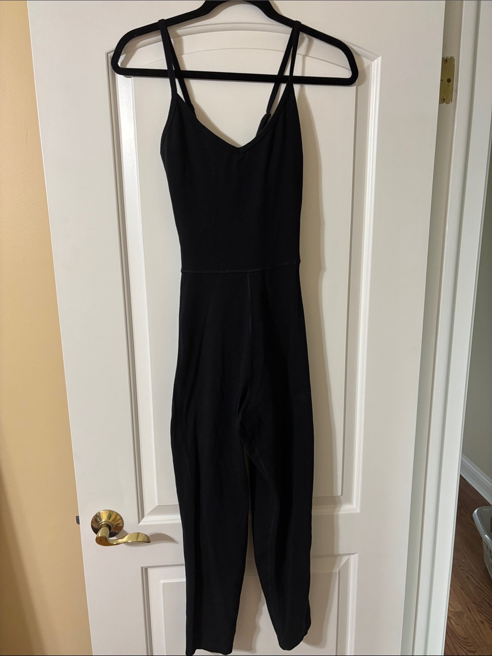 Black Slim-Strap Jumpsuit